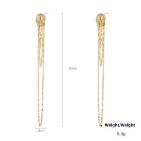 Punk Punk Skull Pendant Earrings (Option: Tassel Style)