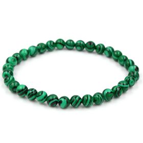 Tiger Eye Stone Bracelet Natural Stone Bracelet (Option: Green-6mm)