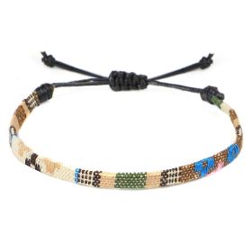 Hand Woven Rainbow Color Anklet Bohemian Style (Option: C)