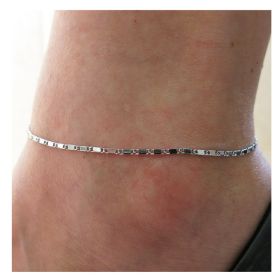 All-match Fresh And Popular Simple Beach Chain Anklet (Option: silver)