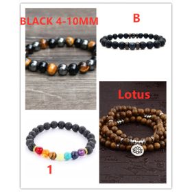 Tiger Eye Stone Bracelet Natural Stone Bracelet (Option: Mix pack-Set)