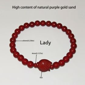 7 Styles Of Cinnabar Bracelets 8mm And 6MM (Option: Fish-6mm)