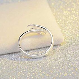 Alloy Simple Hands Hug Ring Opening Adjustable Jewelry (Option: 925sliver-Woman)