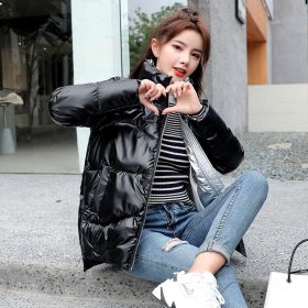 Bread Jacket Stand Collar Padded Jacket Women'S Padded Jacket (Option: Black-S)