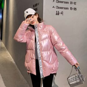 Bread Jacket Stand Collar Padded Jacket Women'S Padded Jacket (Option: Pink-S)