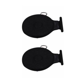 360 Degree Rotation Seat Cushion Mats For Chair Car Office Home Bottom Seats Breathable Chair Cushion For Elderly Pregnant Woman (Option: Circle 2pcs-Black)