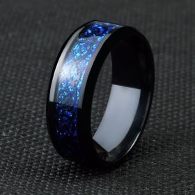 Black Heart Gemstone Diamond Wedding Ring (Option: Men-NO6)