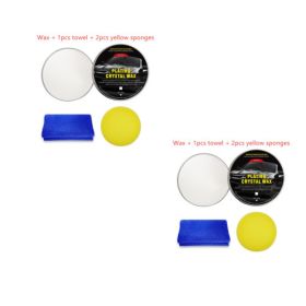 Car Diamond Crystal Wax Black Wax Coating Waxing Polishing Sewage Crystal Hard Wax (Option: White-Set1x2)