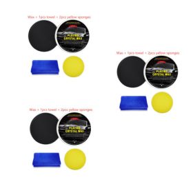 Car Diamond Crystal Wax Black Wax Coating Waxing Polishing Sewage Crystal Hard Wax (Option: Black-Set1x3)