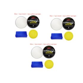 Car Diamond Crystal Wax Black Wax Coating Waxing Polishing Sewage Crystal Hard Wax (Option: White-Set1x3)