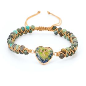 Handmade Creative Woven Bracelet Love Stone Winding Bracelet (Option: Default)