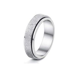 Stainless Steel Rotatable Spinner Ring Moon Stars Relieve Anxiety Rings (Option: 5style-Number11)