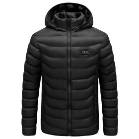 Winter Heated  Plus Size Jacket Electric Heated Clothing (Option: Zone 194control blue-5XL)