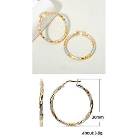 Simple Gold Women's Metal Alloy Earrings (Option: Suit)