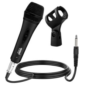 5 CORE Microphone Dynamic Vocal Handheld Mic Cardioid Unidirectional Microfono W On Off Switch + XLR Audio Cable For Singing Karaoke Public Speaking & (Option: Black)