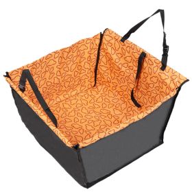 Pet Car MatDog Car MatDog Mat Rear Row Single Seat Foldable Double-layer Dog Car Mat (Option: Orange clouds)