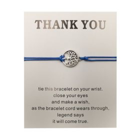 Hand-woven Red Rope Tree of Life Bracelet (Option: Blue)