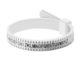 Standard Ring Measuring Ruler Finger Size Measuring Tape With Ring (Option: White UK)
