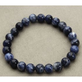 Aventurine Blue Sandstone Beads Round Bead Bracelet Bracelet (Option: Blue stripes agate)