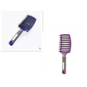 Hairbrush Anti Klit Brushy Haarborstel Women Detangler Hair Brush Bristle Nylon Scalp Massage  Teaser Hair Brush Comb (Option: Set H-Brush-Set)