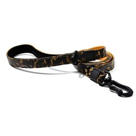 UV Printing Camouflage Embossed Pet Leash Set Is A Perfect Combination Of Style And Functionality Specially Designed For Pets' Outdoor Activities. Eve (Option: Orange-25mm)