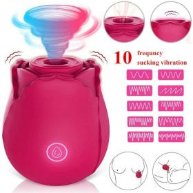 Rose Sucking Vibration Clit Sucker Dildo Women G-Spot Massager SexToy For Women USB Magnetic Charging Must Offer A Hazardous Materials Shipping Label (Option: Red)
