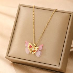 Light Luxury Necklace All-match Love Women (Option: Butterfly)