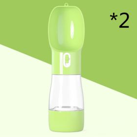 Traveling Out Portable Dog Water Dispenser (Option: 2PC green)