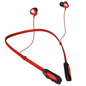 Black-Red Color Options -- 1Pc Wireless Neckband Headphones V4.2 Sweat-proof Sport Headsets Earbuds In-Ear Magnetic Neckbands Stereo Earphone Deep Bas (Option: Red)