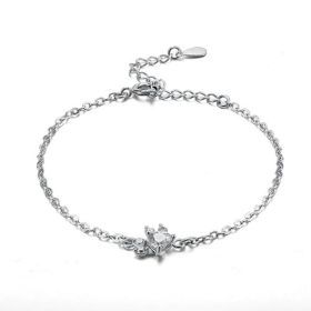 New Cat Bear Dog Paw Ring for Women Jewelry Sets (Option: Sliver white bracelet)