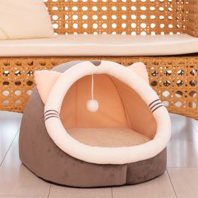 Winter pet cat house with velvet (Option: Cat-S)