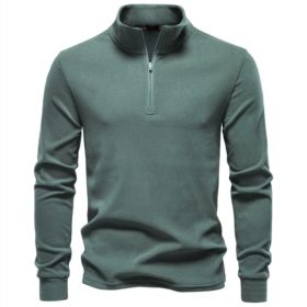 Men's Knitwear Top Half Zipper (Option: Grass Green-XL)