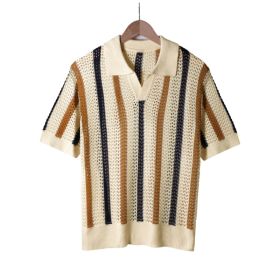 European And American Style Thick Needle Hollow Sweater (Option: Caramel Color-XL)