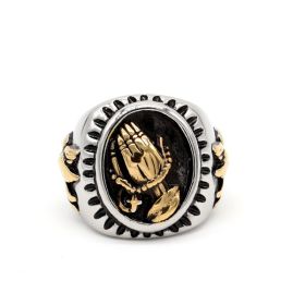 Peace Dove Titanium Steel Ring (Option: Gold-11)