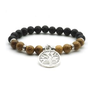 Hand-woven Red Rope Tree of Life Bracelet (Option: Wood)