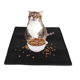 Cat Litter Pad Honeycomb Cat Pad Waterproof Urine Proof Pad Pet Supplies (Option: Black-M)