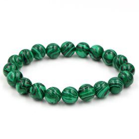 Tiger Eye Stone Bracelet Natural Stone Bracelet (Option: Green-10mm)