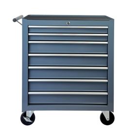 Rolling Tool Chest with 7-Drawer Tool Box with Wheels Multifunctional Tool Cart Mechanic Tool Storage Cabinet for Garage, Warehouse, Workshop, Repair (Option: Grey)