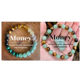 Tigereye Green Aventurine Natural Bracelet Female High Sense Ornament (Option: Set-8mm Beads)