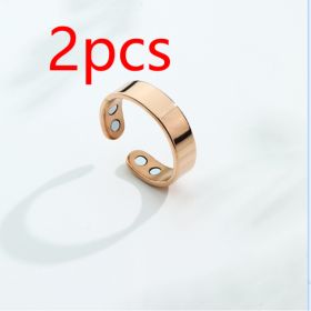 Anti Snoring Ring Stopper Sleeping Breath Aid Acupressure Treatment Stop Snore Health Care Magnetic Therapy Finger Ring Healthy Jewelry (Option: Rose 2PCS)