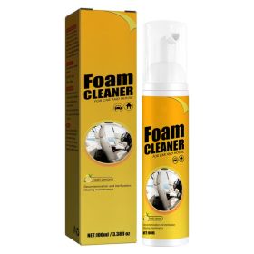 2Pcs Multipurpose Foam Cleaner Spray 100ml, Foam Cleaner For Car And House Lemon Flavor, All-Purpose Household Cleaners For Car And Kitchen (Option: 1pcs)