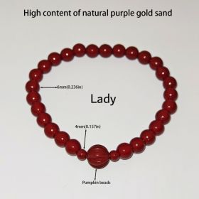 7 Styles Of Cinnabar Bracelets 8mm And 6MM (Option: Pumpkin Beads-6mm)