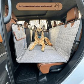 Widened Support Plate Car Dog Bed Rear Seat Pet Pad (Option: Gray)