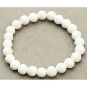 Aventurine Blue Sandstone Beads Round Bead Bracelet Bracelet (Option: White clam)