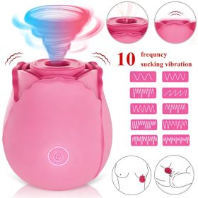 Rose Sucking Vibration Clit Sucker Dildo Women G-Spot Massager SexToy For Women USB Magnetic Charging Must Offer A Hazardous Materials Shipping Label (Option: pink)