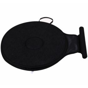 360 Degree Rotation Seat Cushion Mats For Chair Car Office Home Bottom Seats Breathable Chair Cushion For Elderly Pregnant Woman (Option: Circle-Black)
