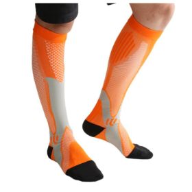 Compression Socks For Men&Women Best Graduated Athletic Fit For Running Flight Travel Boost Stamina Circulation&Recovery Socks (Option: Orange 6PC-L XL)