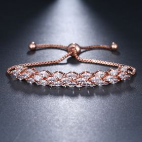 Fashion horse eye zircon bracelet (Option: Rose gold A)