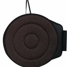360 Degree Rotation Seat Cushion Mats For Chair Car Office Home Bottom Seats Breathable Chair Cushion For Elderly Pregnant Woman (Option: 2circle-Coffee)
