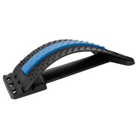 Back Massage Stretching Device Multi-Level Lumbar Spinal Support Stretcher Herniated Disc Upper Lower Back Pain Relief (Option: Black blue)
